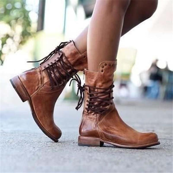 Ciss | Bottines Vintage à Lacets