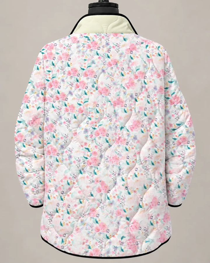 Eliana | Veste Matelassée Fleurie Jardin Doux