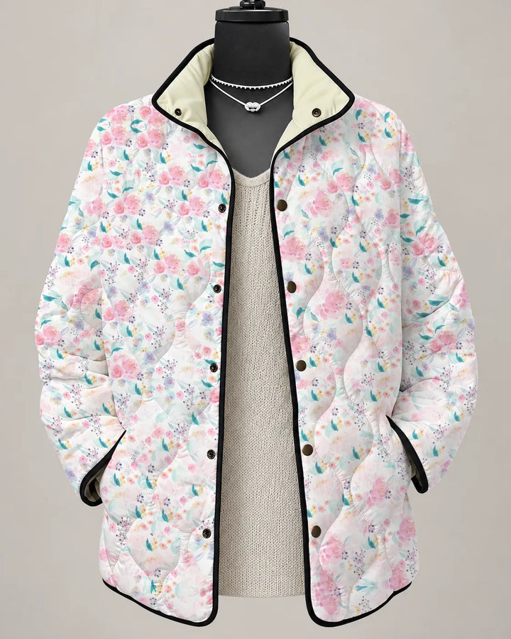 Eliana | Veste Matelassée Patchwork Fleurs Sauvages