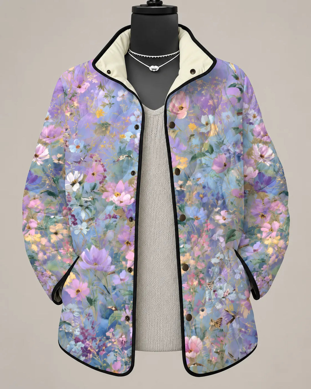 Rosalie | Veste Matelassée Patchwork Jardin de Fraises