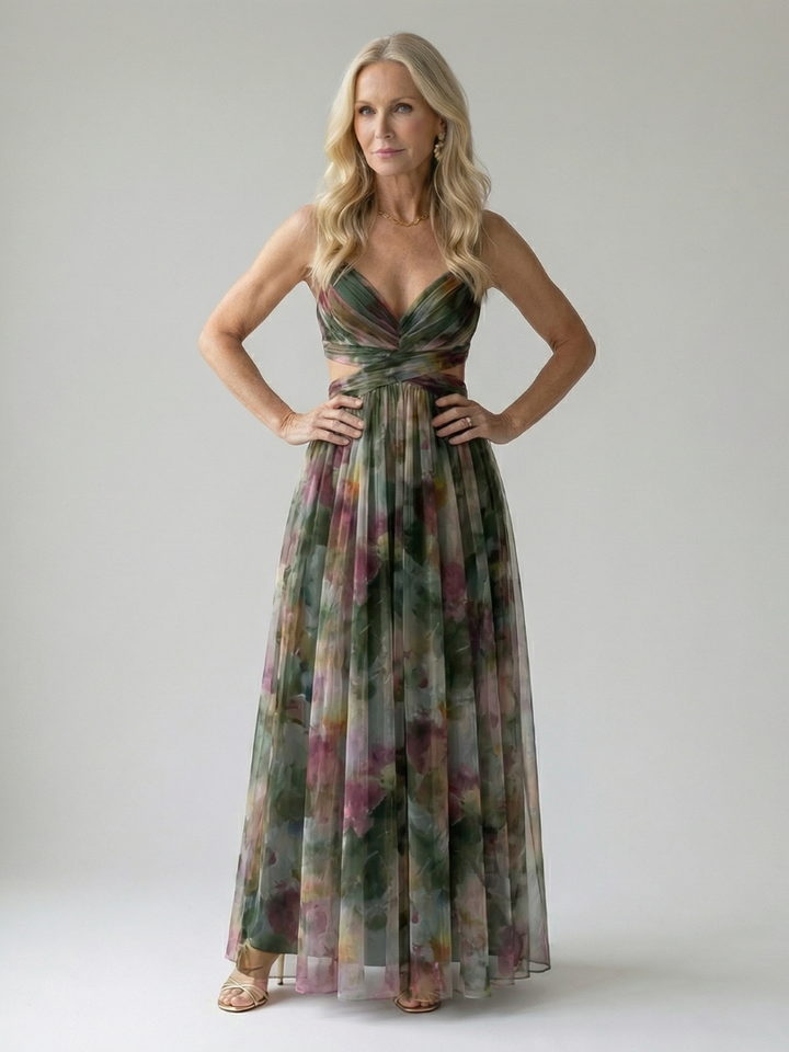 Maison Élise | Robe Maxi à Enveloppe Douce Isel