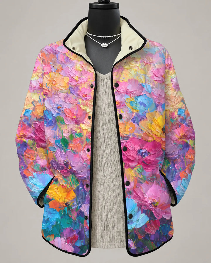 Camilla | Veste Matelassée Jardin Peint