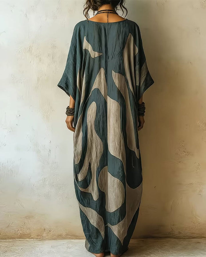 Maison Élise | Robe Maxi Abstraite pour Femmes