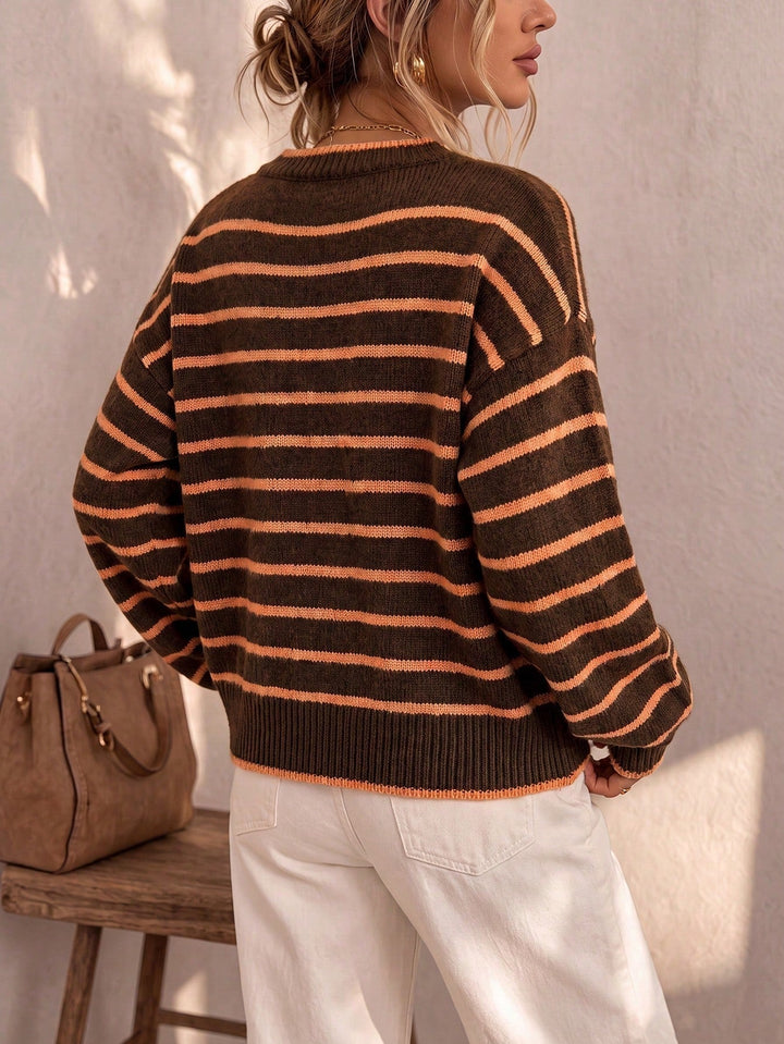 Mabel | Cardigan Rayé en Maille