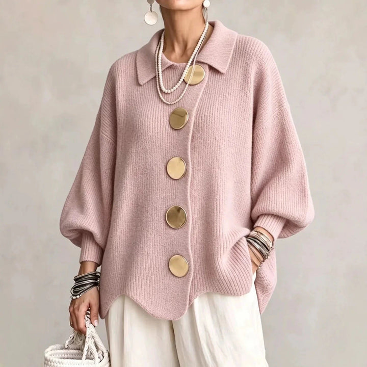 Karina | Cardigan Oversize à Col et Boutons