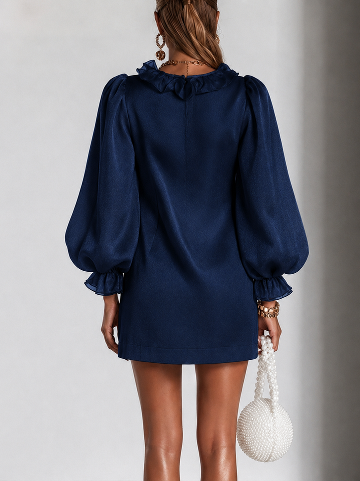 Ottilie | Mini Robe à Manches Bouffantes et Volants