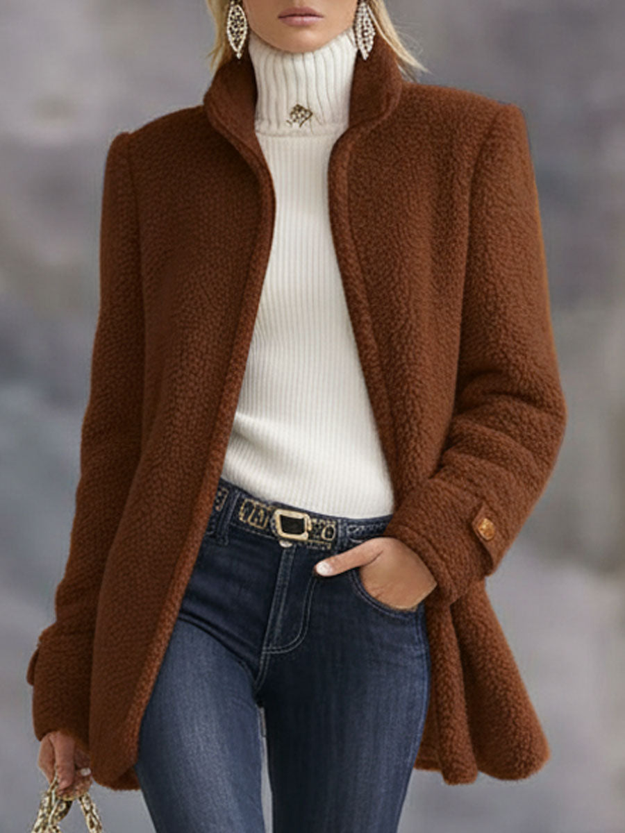 Rosalie | Veste polaire rose vintage zippée