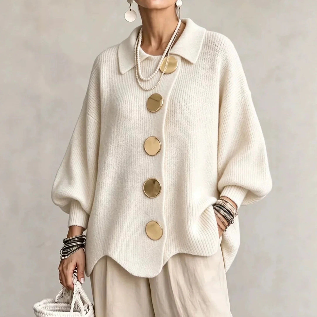 Karina | Cardigan Oversize à Col et Boutons