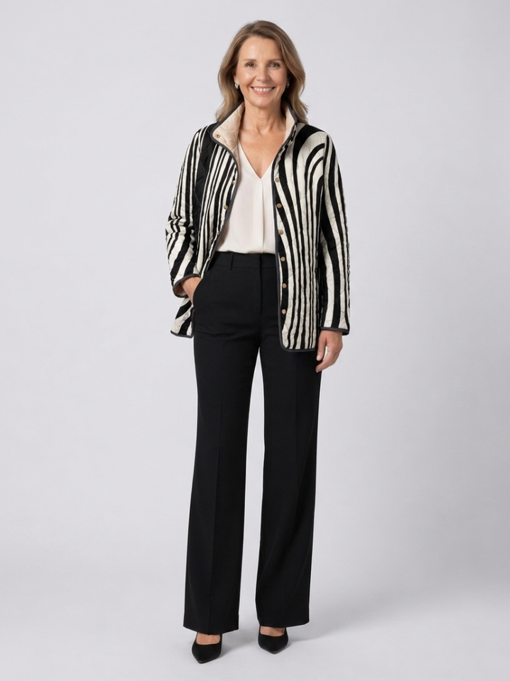 Veste Matelassée Graphique Zébrée Sylvie