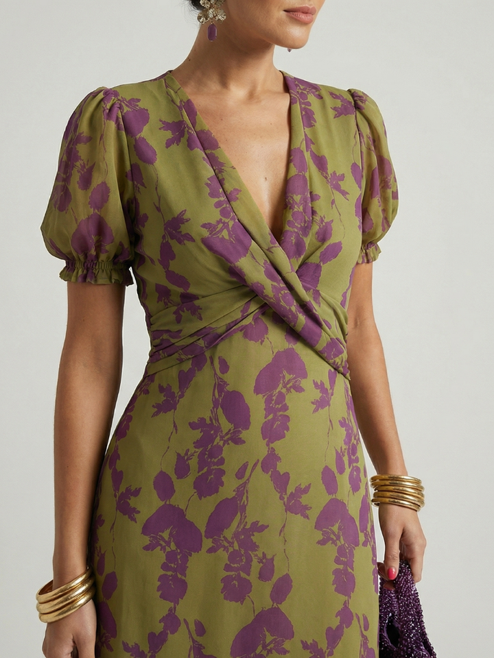 Virel | Robe Midi Fleurie Décontractée