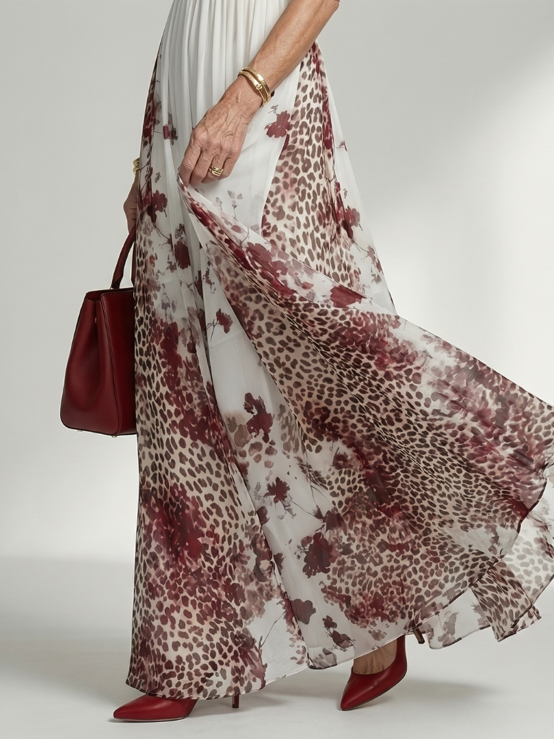 Maison Élise | Robe Maxi Plissée Blanche Orlune