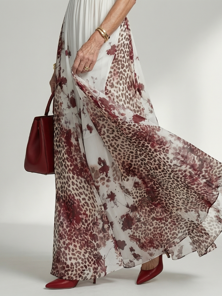 Maison Élise | Robe Maxi Plissée Blanche Orlune