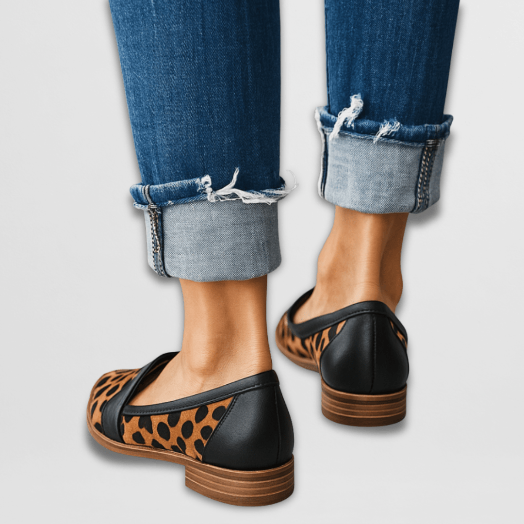 Élodie – Mocassins Plats en Suédine Souple