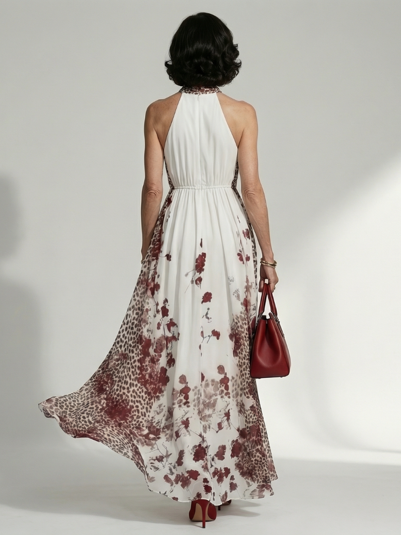 Maison Élise | Robe Maxi Plissée Blanche Orlune