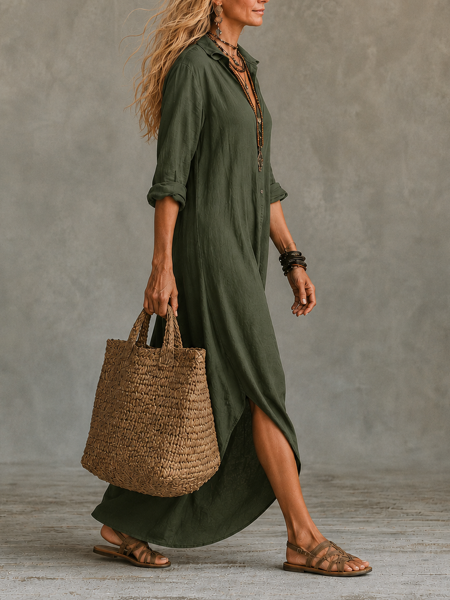 Vivienne | Robe Longue Boutonnée