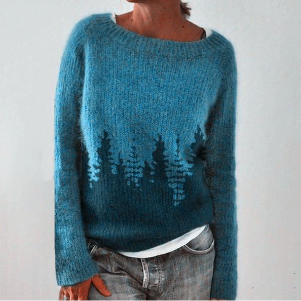 Pull Maille Motif Forêt Brigitte
