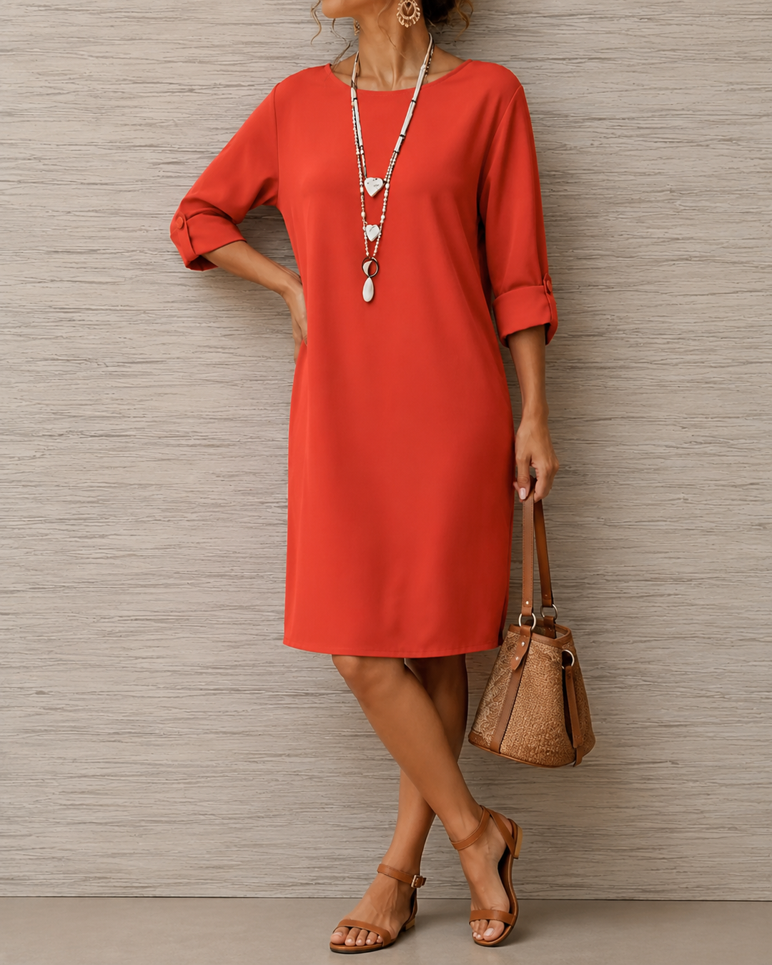 Odette | Robe Midi Couvrant le Ventre