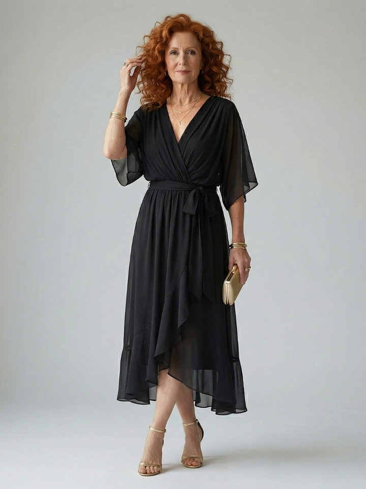 Maison Élise | Robe Midi Drapée Elric