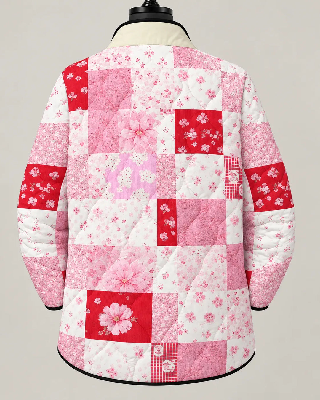 Rosalie | Veste Matelassée Patchwork Fleuri Romantique