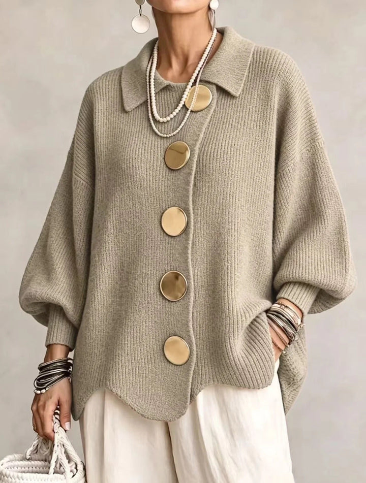 Karina | Cardigan Oversize à Col et Boutons