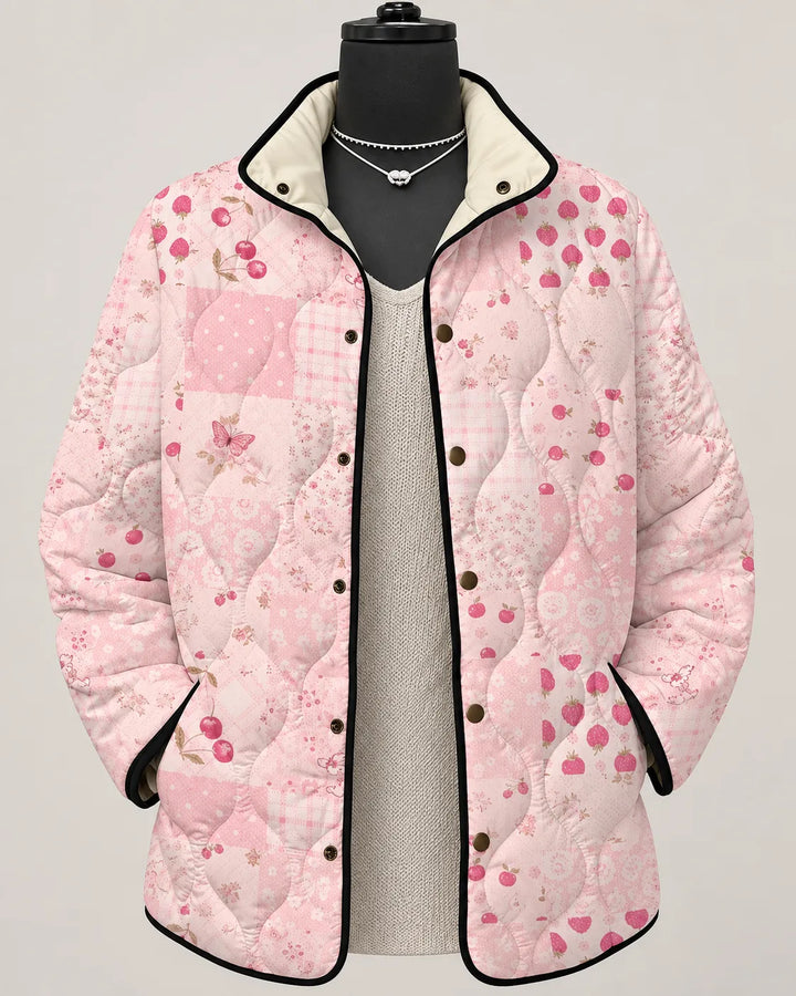 Lillian | Veste Matelassée Patchwork Petits Fruits