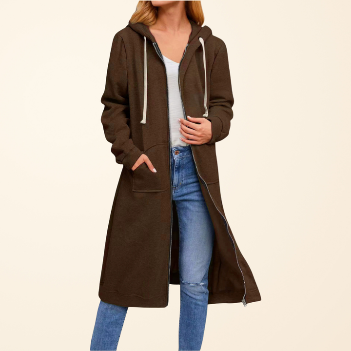 Brixley | Cardigan Long Zippé Coupe Décontractée