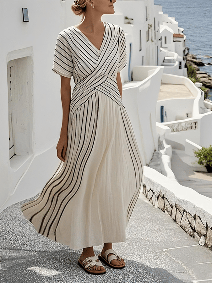 Sabrinah | Robe Longue Rayée Ample
