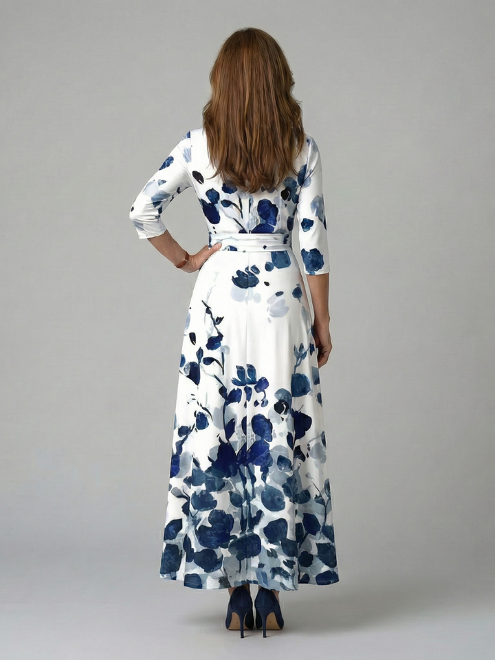 Maison Élise | Robe Midi Croisée à Col Celine