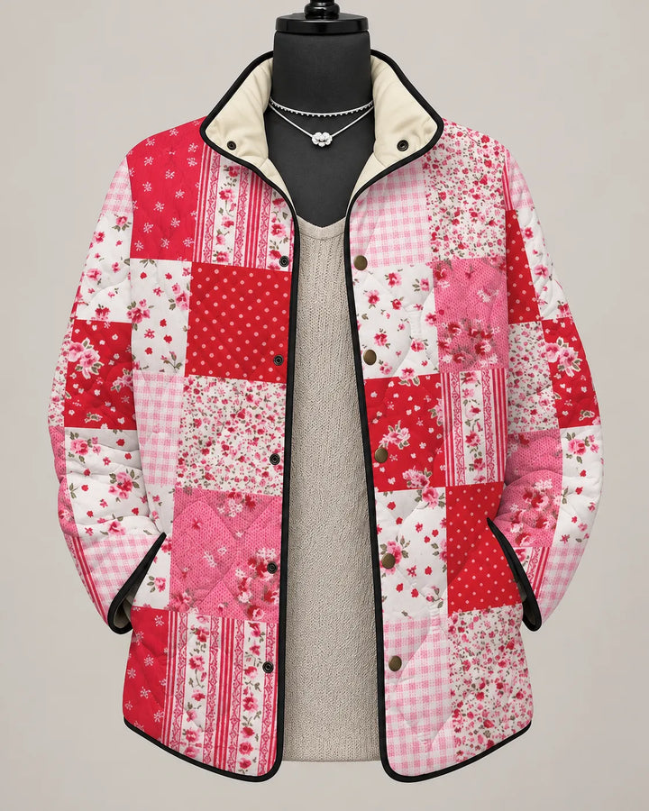Adelaide | Veste Matelassée Patchwork Fleuri Héritage