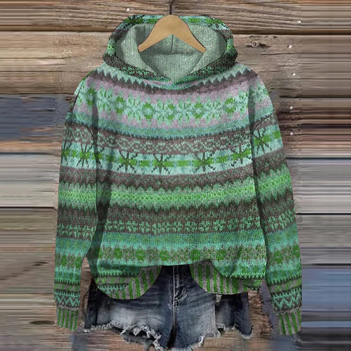 Pull à Capuche Jacquard Chloé
