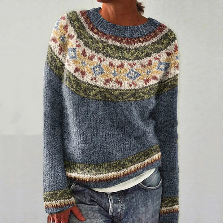 Pull Empiècement Jacquard Marie