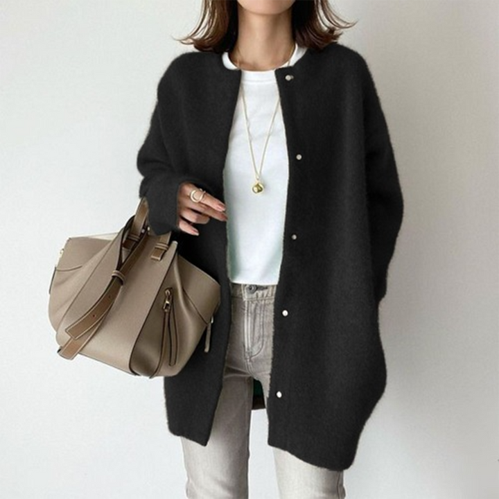 Cardigan Long Sans Col Léa
