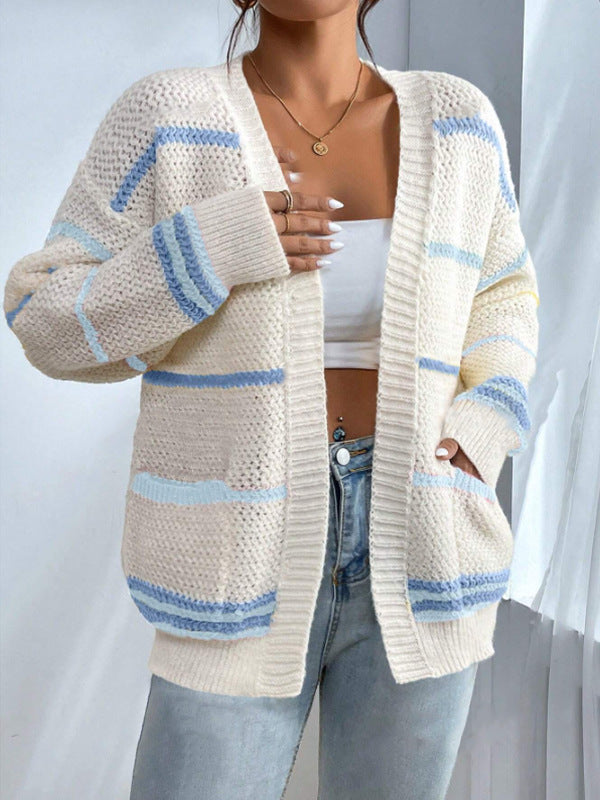 Cardigan Oversize Ouvert en Maille Douillette