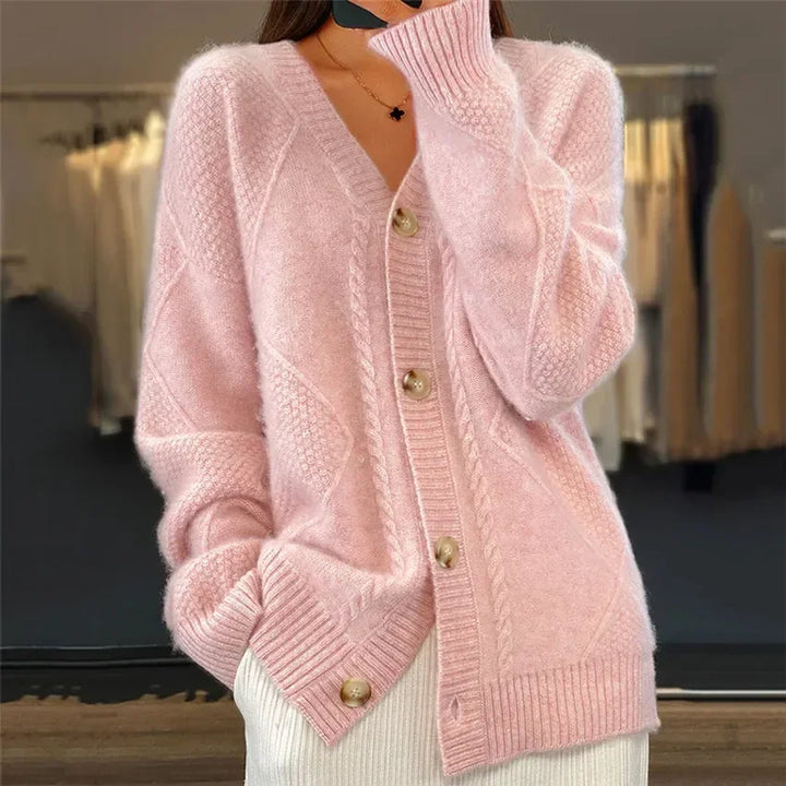 Lena | Cardigan Boutonné Doux Manches Élégantes