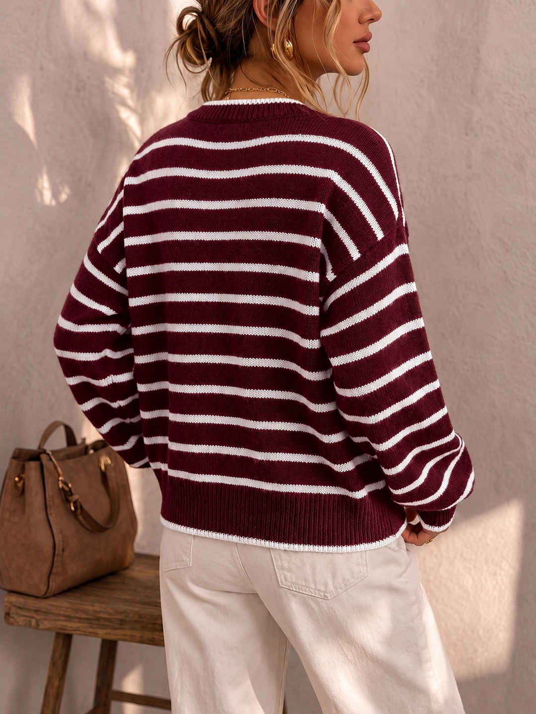 Mabel | Cardigan Rayé en Maille