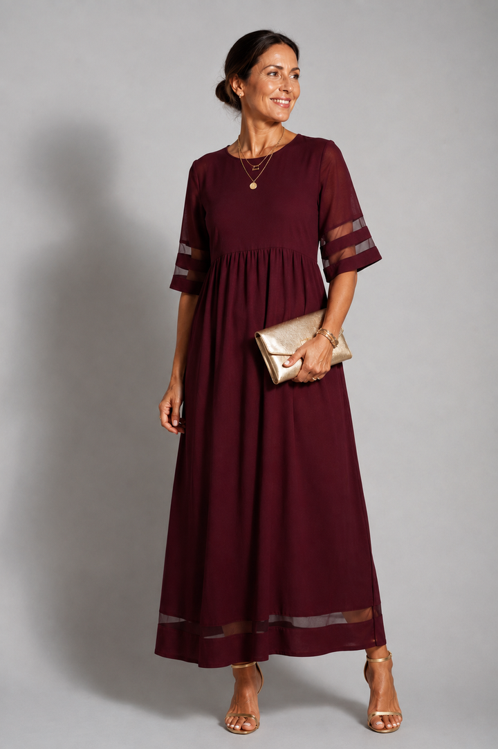 Aubrey | Robe Midi Flatteuse Effet Ventre Plat