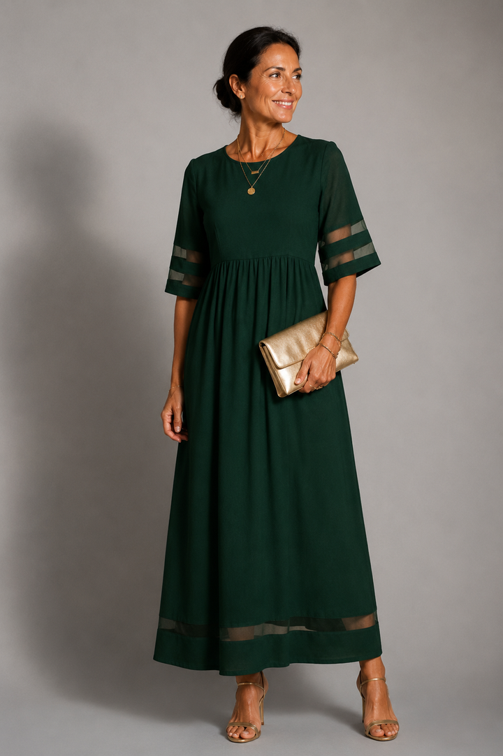 Aubrey | Robe Midi Flatteuse Effet Ventre Plat