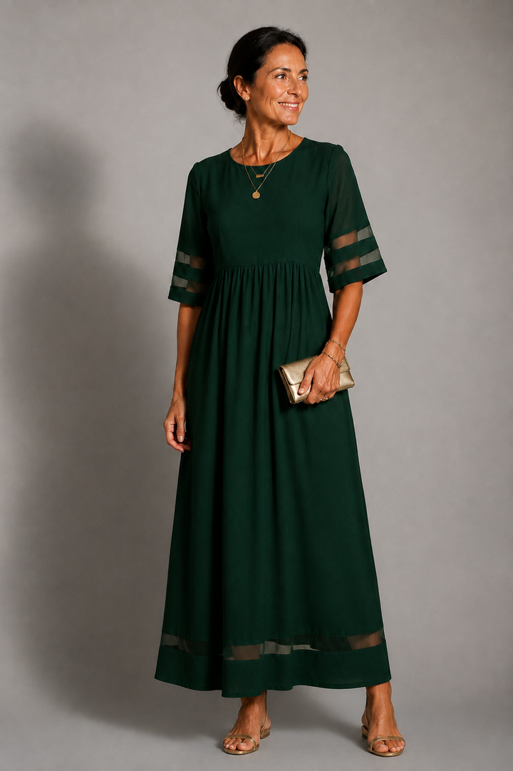 Aubrey | Robe Midi Flatteuse Effet Ventre Plat