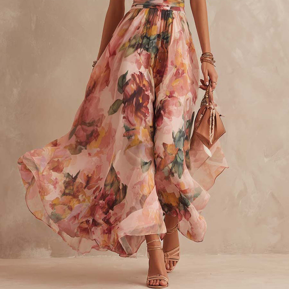 Maria | Robe Fleurie à Épaule Dénudée
