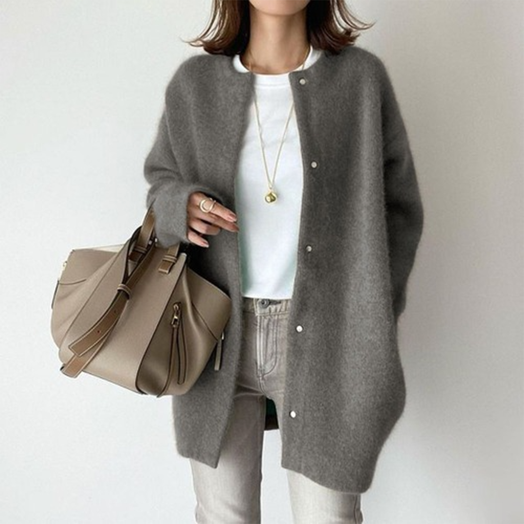 Cardigan Long Sans Col Léa