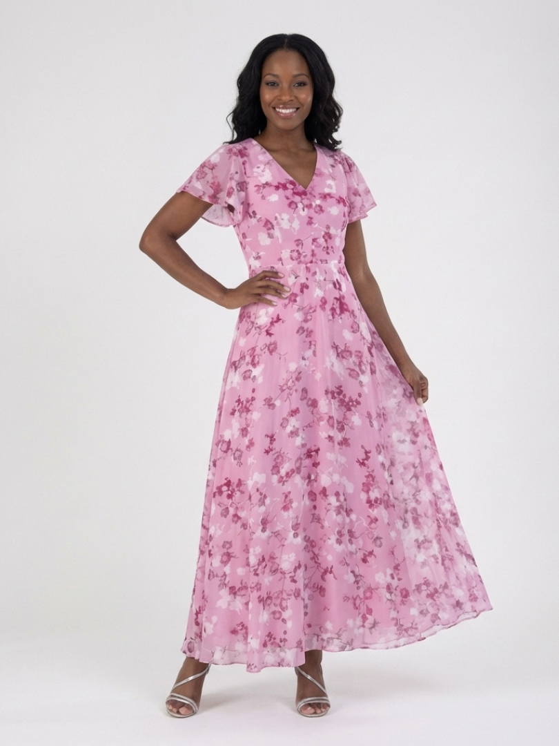 Ismeria | Robe Longue Fleurie en Mousseline