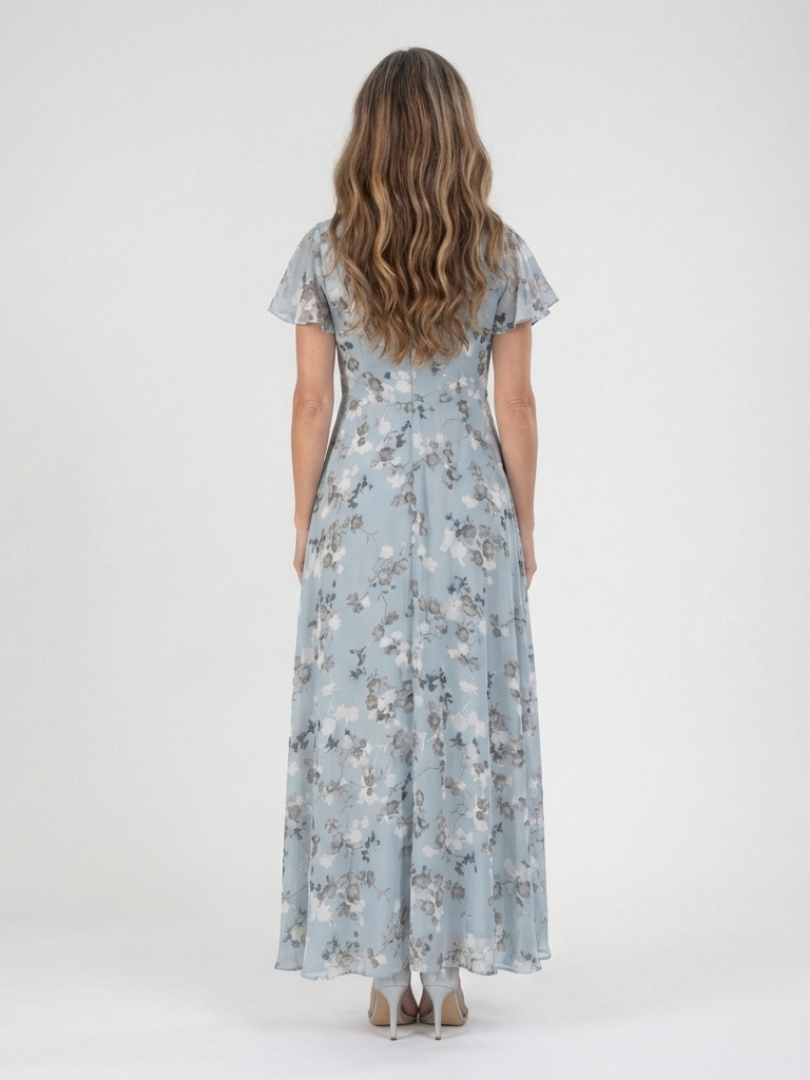 Maison Élise | Robe Maxi en Chiffon Floral Ismeria