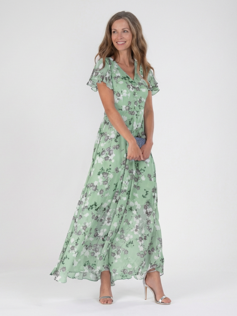 Ismeria | Robe Longue Fleurie en Mousseline