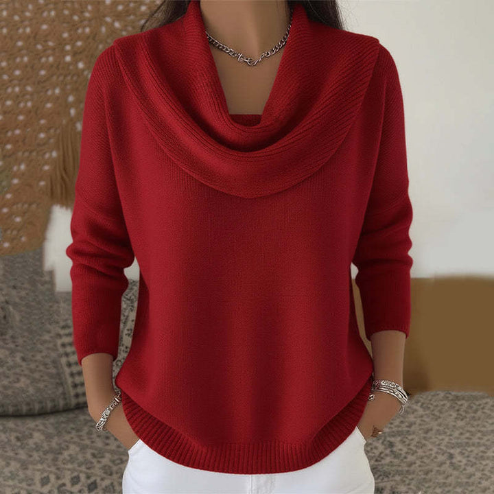 Barbara | Pull à Col Bénitier Drapé