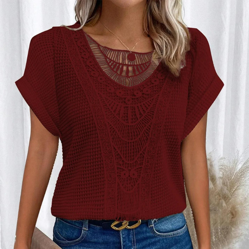 Haut en Maille Dentelle Sandrine