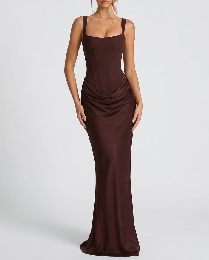 Sienna | Robe Longue Corset Élégante
