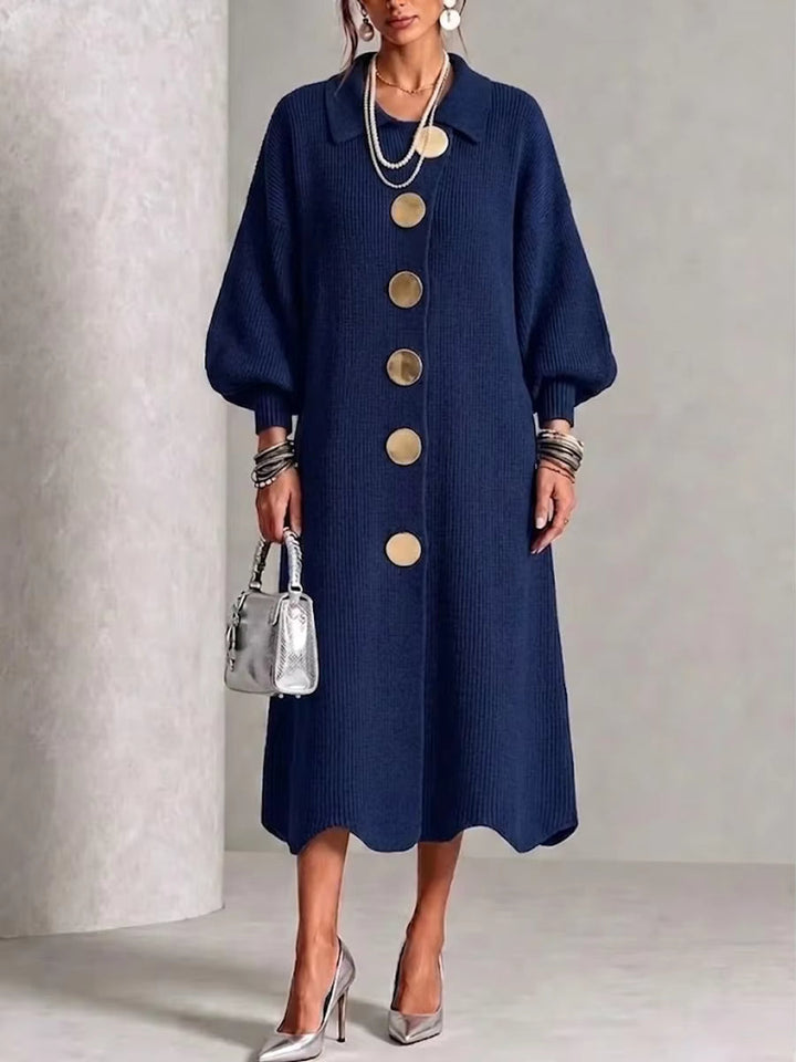 Clarie | Robe Longue Boutonnée Couvrant le Ventre