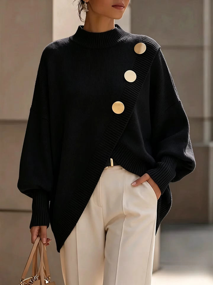 Celia | Pull en Maille à Détails Boutons