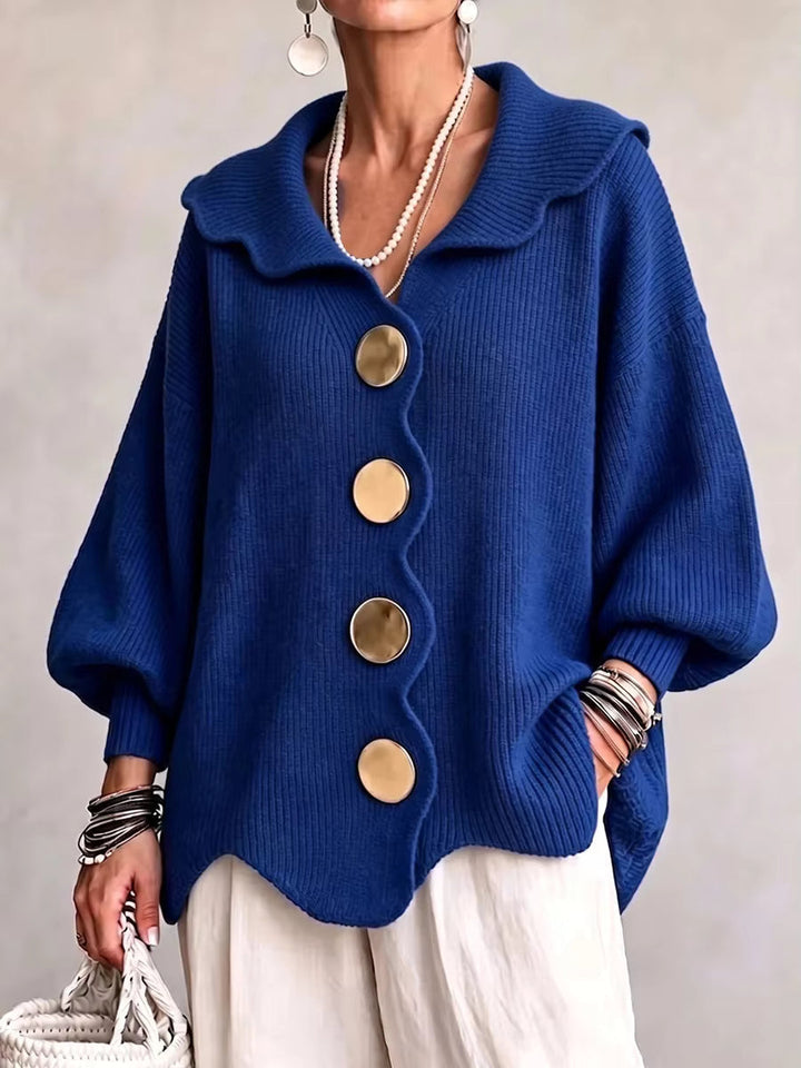 Candide | Ribbed Knit Button Cardigan