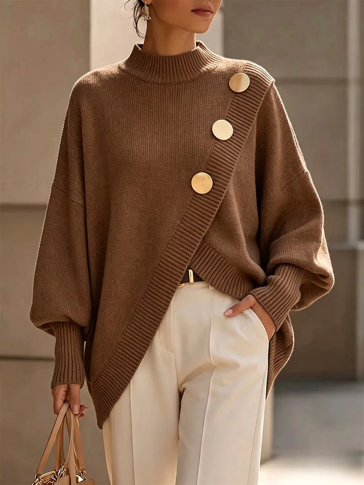 Celia | Pull en Maille à Détails Boutons
